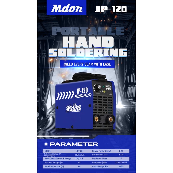 MDON JP120 Mesin Las Mdon MESIN LAS MDON JP120 450 watt Inverter Trafo Las Listrik 120A Termurah MES