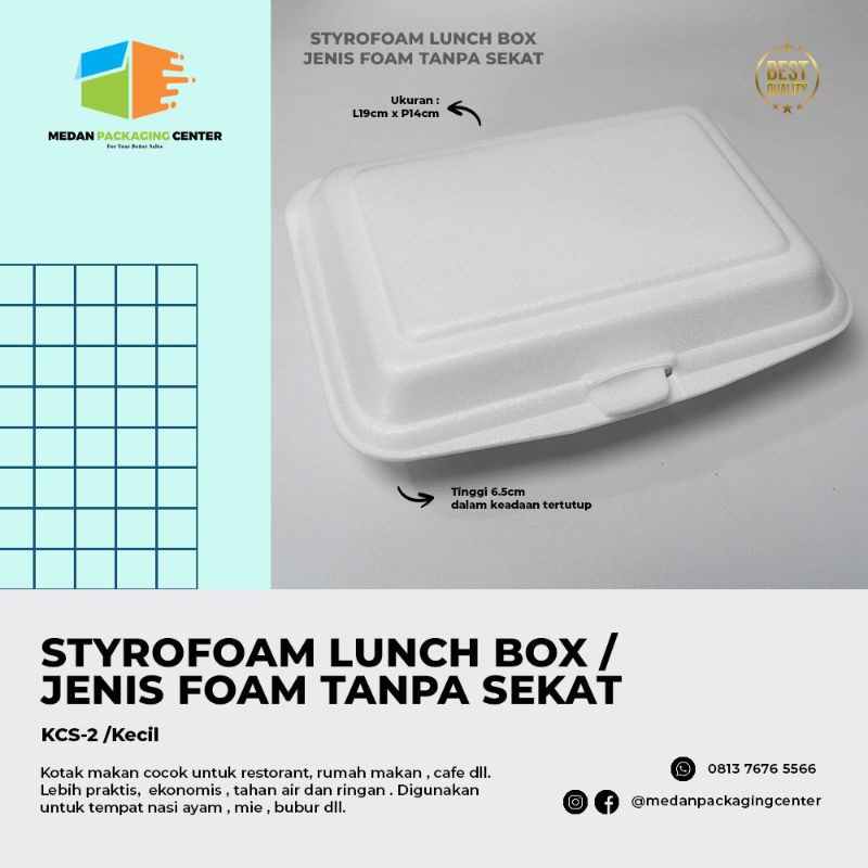 Jual Styrofoam Kotak Makan Kotak Nasi Kecil Kcs Pcs Shopee