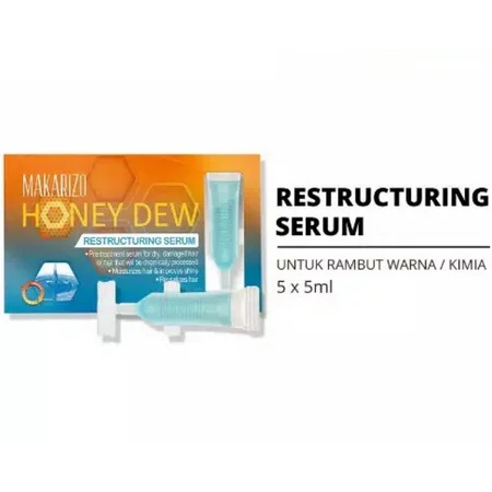 MAKARIZO Honey Dew RS (Restructuring Serum) 5ML x 5 BIRU MAKARIZO HONEY DEW RESTRUCTURING SERUM 5 X 
