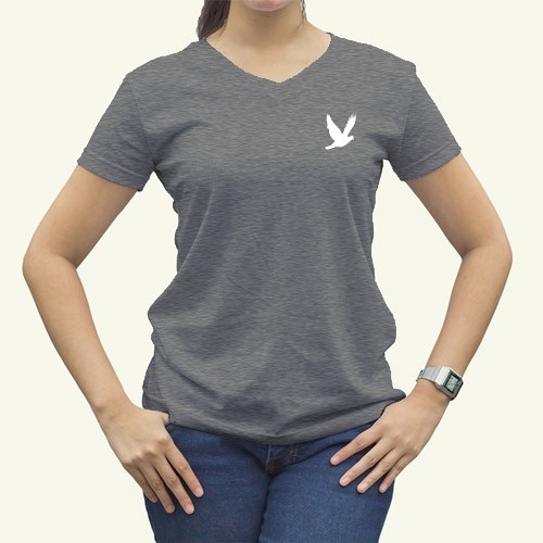 GSC - Kaos Vneck BIRD / Bahan spandex , 1kg muat 7 pcs , fit to L