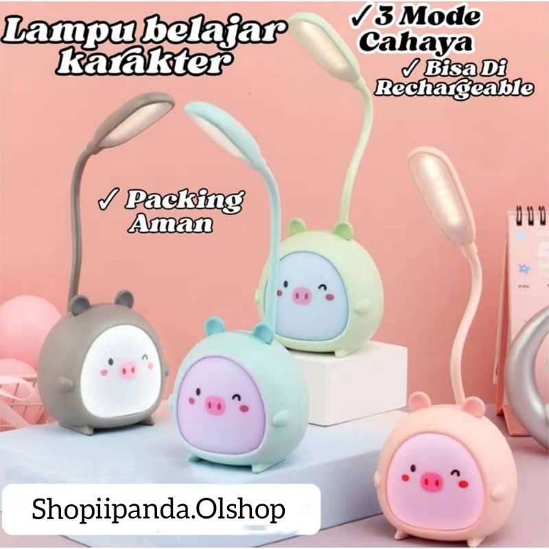 lampu Belajar/Lampu Meja Belajar/Lampu karakter⭐shopii-panda⭐