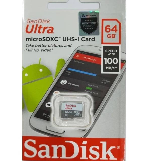 Sandisk Micro SD 64GB Non Adapter - Original