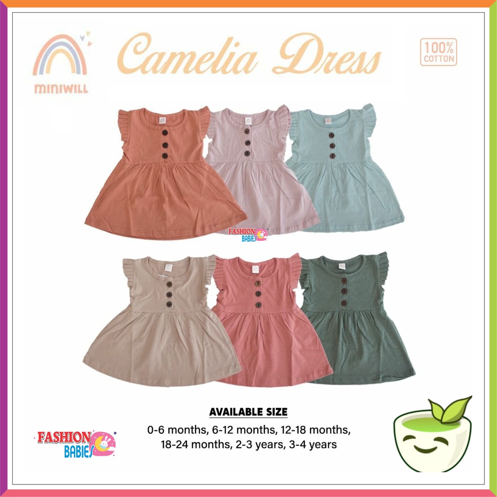 MINIWILL - CAMELIA DRESS BASIC POLOS 0-4 TAHUN | DRESS BAYI MIRIP LIBBY NARA DRESS ❤ Fashionbabies ❤