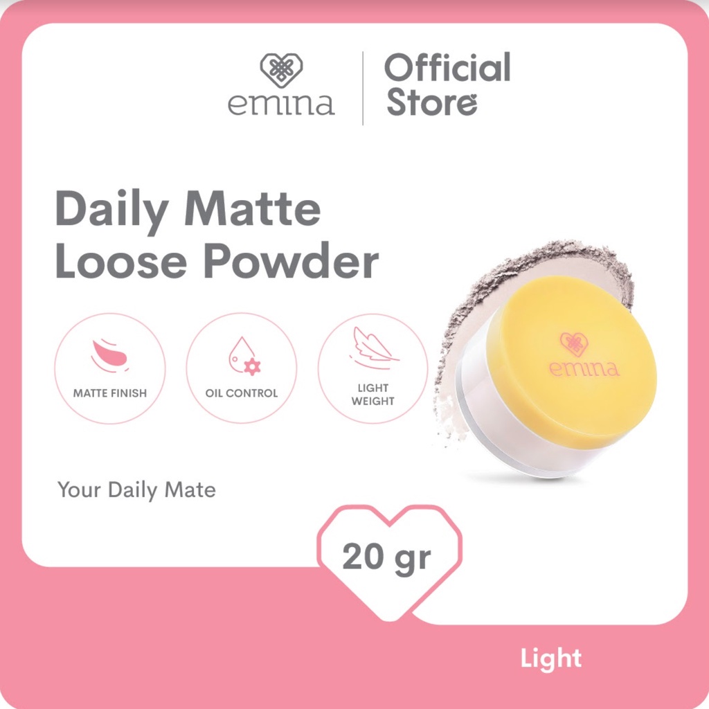 ✨ AKU MURAH ✨ Emina Daily Matte Loose Powder 20 g /  Bedak Tabur Ringan SERIES