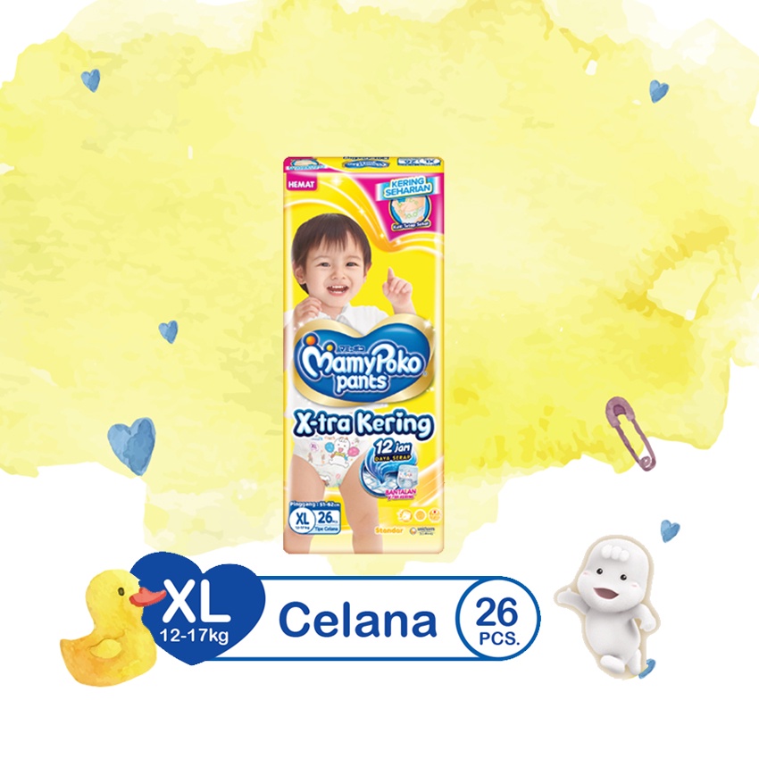 Mamypoko Pants X-tra Kering XL26 - Mamypoko Popok Celana Standar XL 26