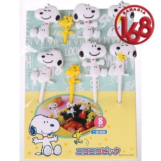 Food pick garpu buah tusuk bento snoopy set