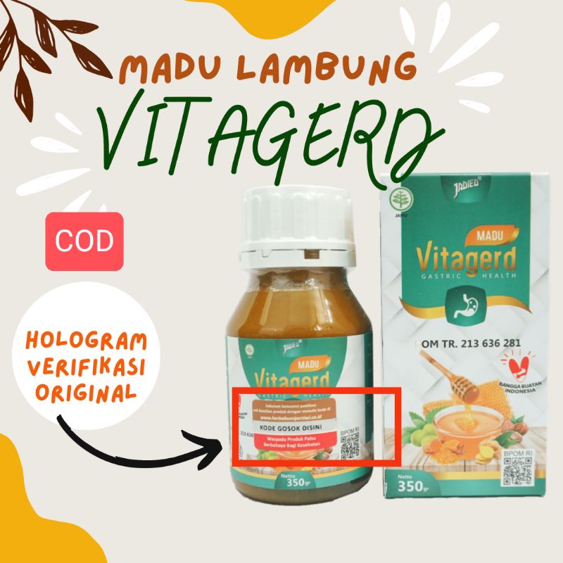 madu vitagerd  herbal  obat asam lambung gerd sesak begah kembung mual cemas susah tidur infonya pus