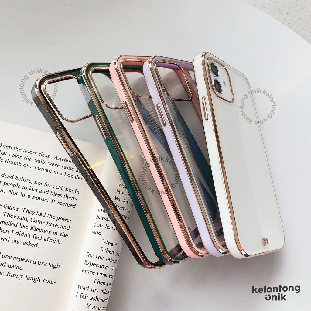 (Seri 2) For iPhone - Anti Crack Gold Plating Soft Case