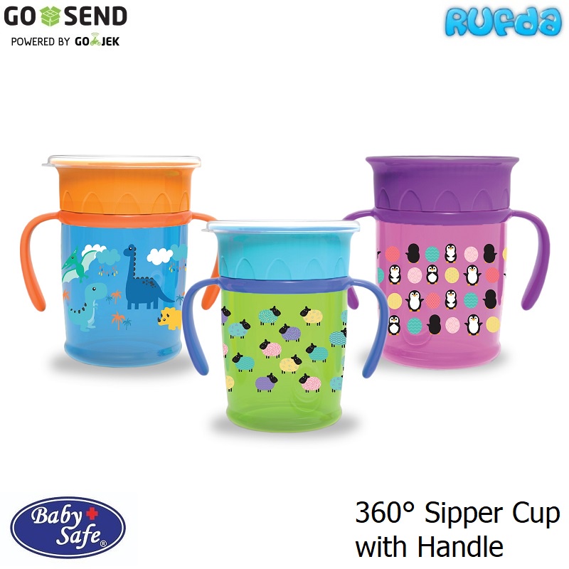 Baby Safe AP013 Sipper Cup 360 with Handle Lid Cangkir Latih Minum Anak Bayi