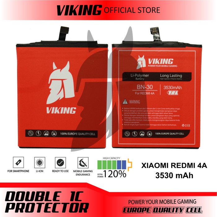 BATERAI VIKING XIAOMI REDMI 4A BN30 DOUBLE POWER
