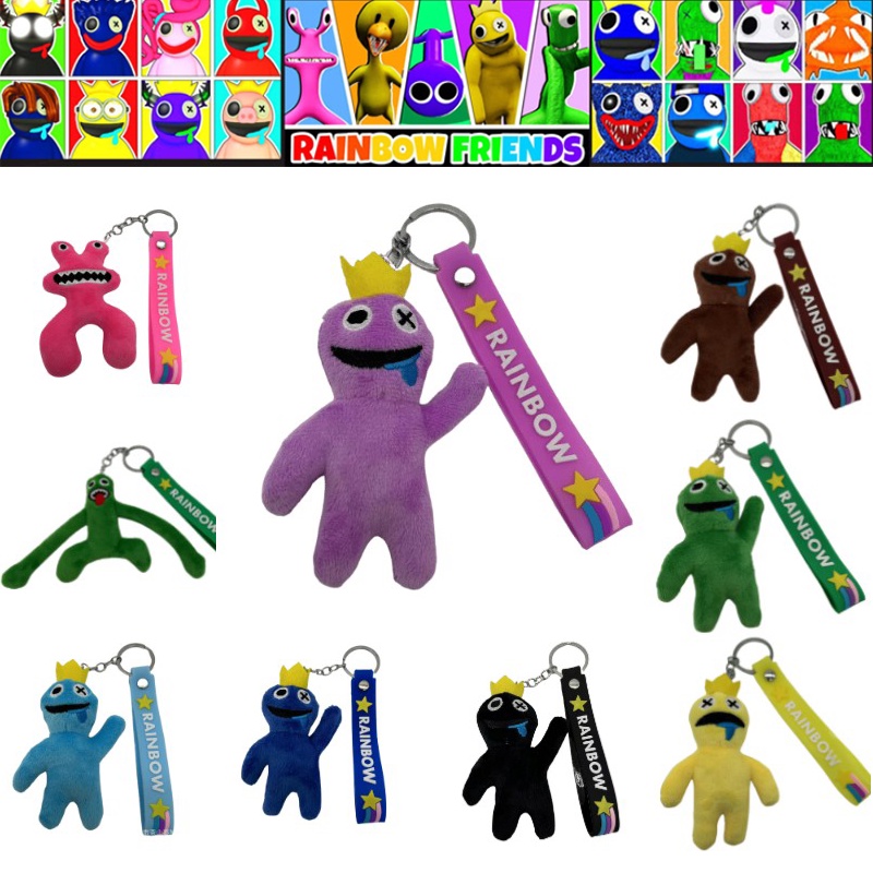 Bright Rainbow Friends Plush Keychain Untuk Anak