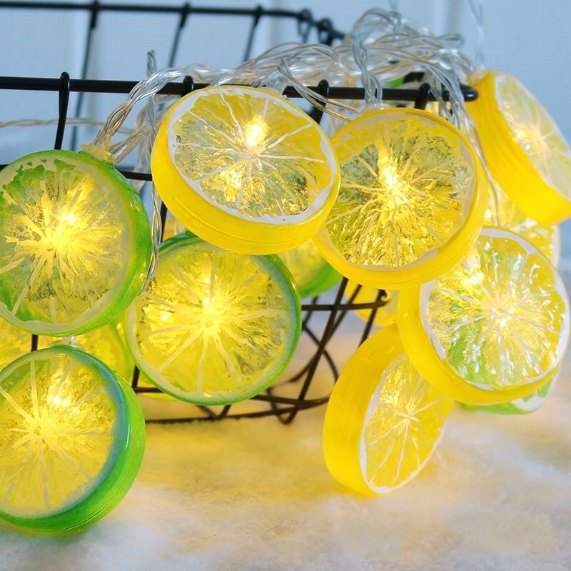 Lampu string Bentuk Lemon Untuk Dekorasi Natal