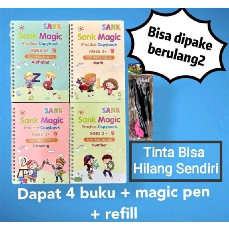

Buku Edukasi Belajar Anak Sank Mgic Book Bisa Dipakai Berulang kali