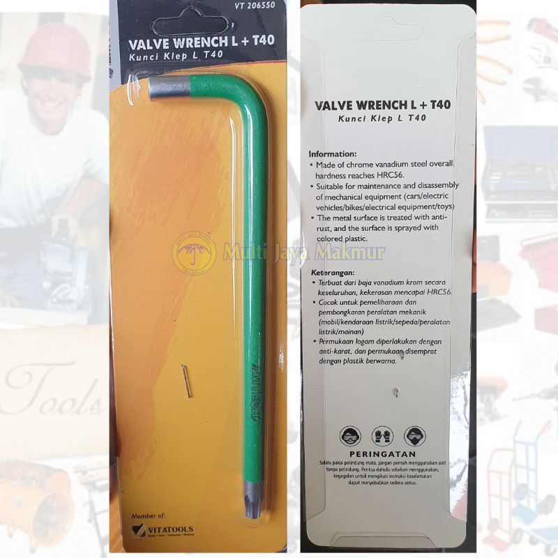 Stel klep + L bintang T40