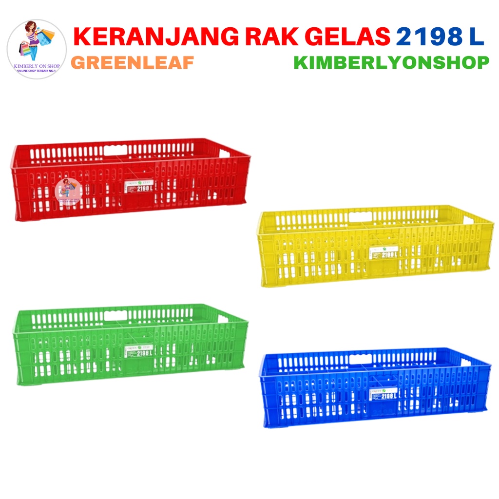 Keranjang Industri Keranjang Gelas 50 Sekat 2198 L Green Leaf