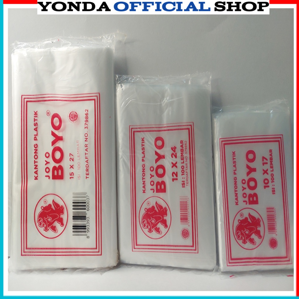 Y1401 - Plastik BOYO ukuran - 10×17(1/4kg) - 12×24(1/2kg) - 15×27(1kg)