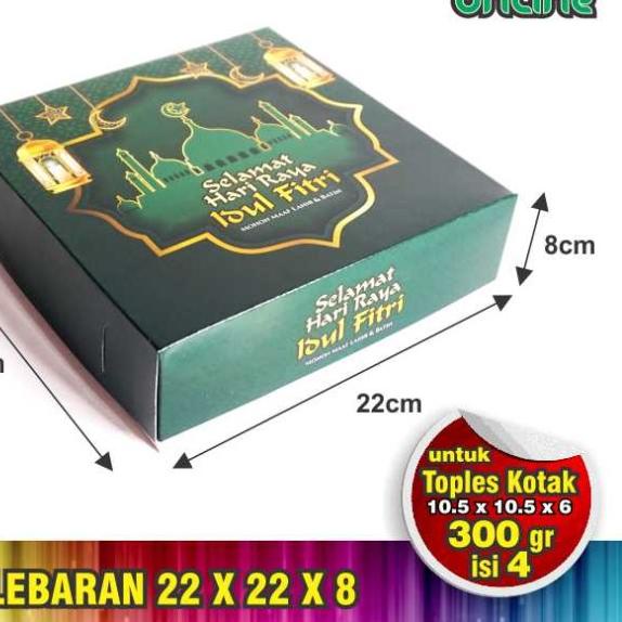 

Box Lebaran / Dus Idul Fitri /Kardus lebaran 22x22x8 isi 10pcs