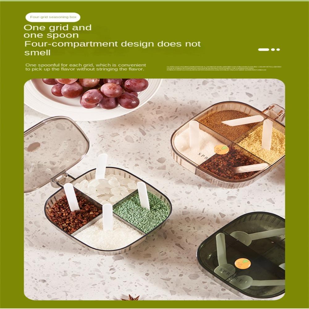 R-FLOWER Kotak Bumbu Mewah Multi-Fungsi BBQ Masak Herbal Organizer Perlengkapan Dapur Tangki Penyimpanan Botol Wijen Dengan Tutup Seasoning Jar