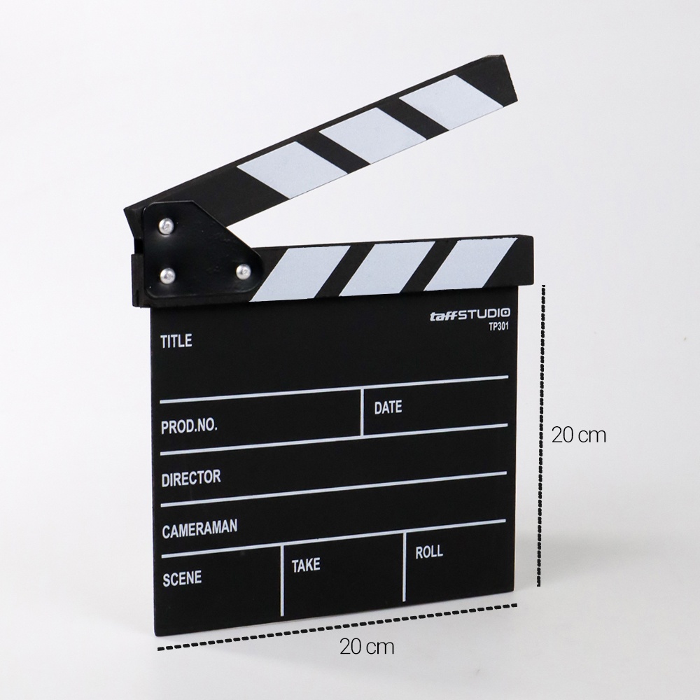 TaffSTUDIO Profesional Clapper Board Woopower Classical Movie Film - Black