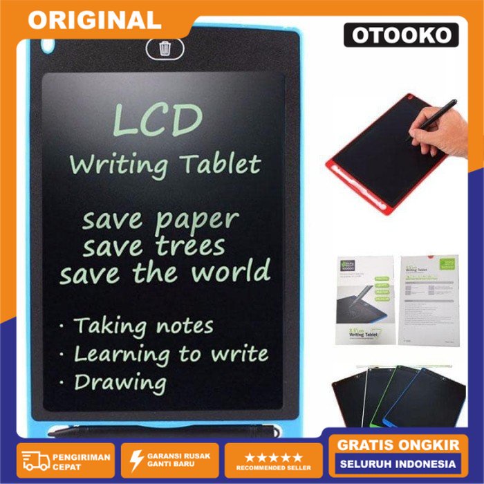 Mainan Tab LCD Writing Drawing Tablet Papan Tulis Gambar LCD 202-9 - Hitam