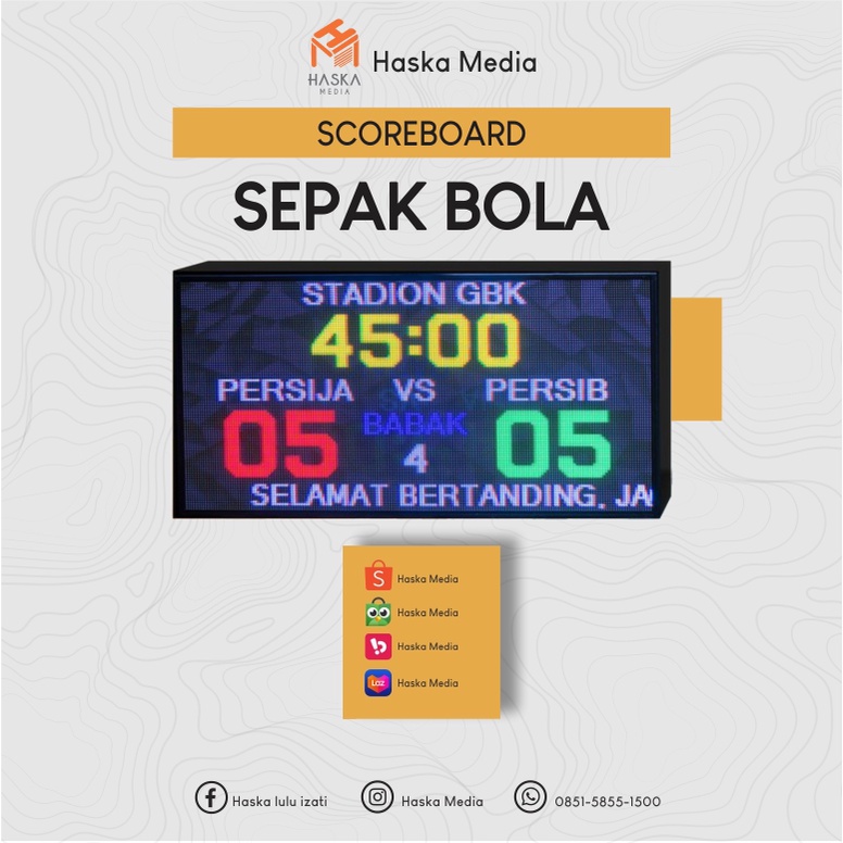 SCOREBOARD DIGITAL PAPAN SKOR SEPAK BOLA