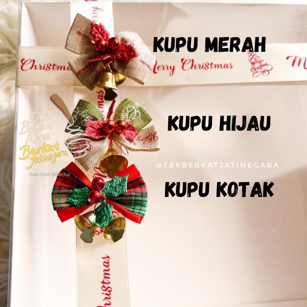 PITA NATAL KUPU- KUPU / HIASAN HAMPERS ISI 2 PCS