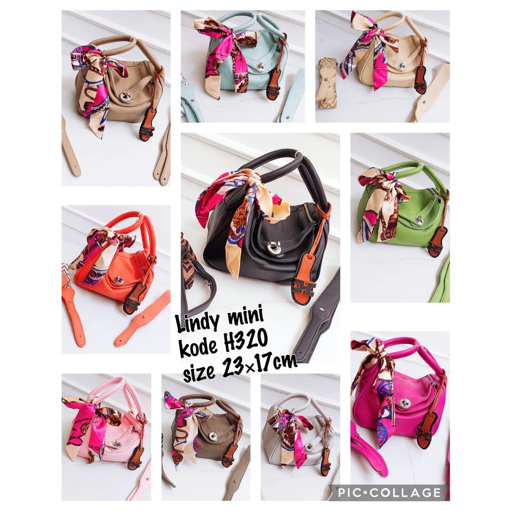 TAS SELEMPANG L*NDY IMPORT MINI KODE H320 + (GANTUNGAN SENDAL,SYAL,,) DOUBLE TALI