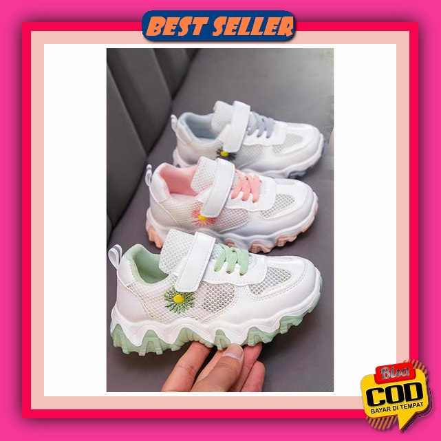 Sepatu Sneakers Kasual Putih Wanita Pria Polos Velcro/ Sepatu Kets Prepet Cewek Cowok Strap 3/ Sepat