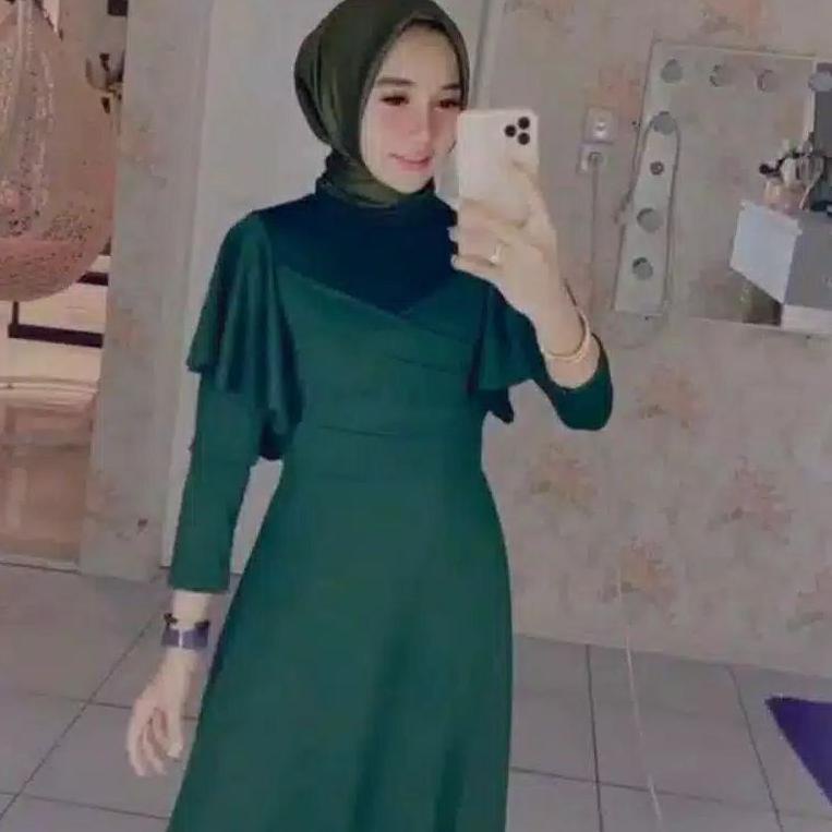 GRATIS ONGKIR GAMIS Dress 70734 TITANIUM SCUBA Fashion Muslim CLARA RANA MAXI prewed gamis Preweddin