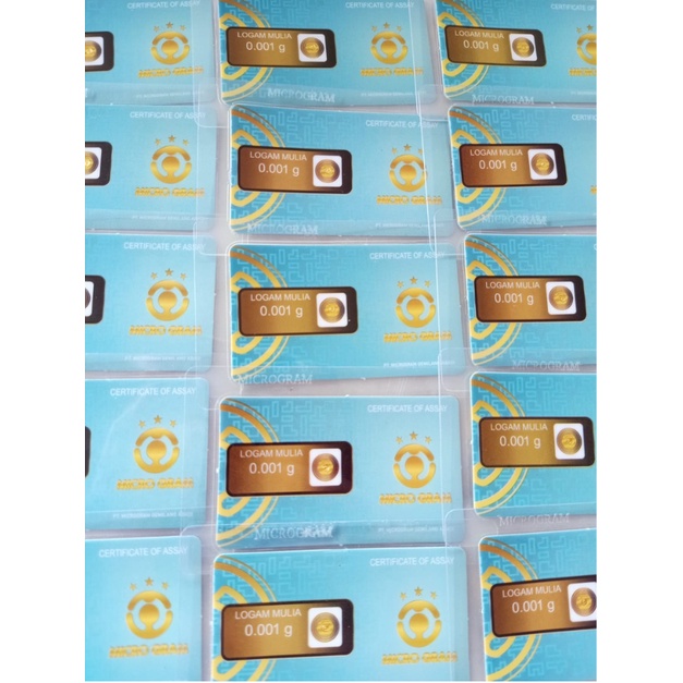 Emas Mini Logam Mulia 2 karat 0.001 Gram
