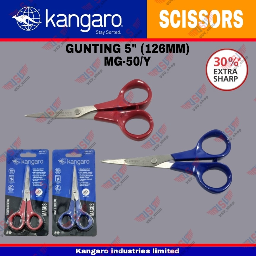 Gunting kain / Gunting kertas / Gunting Stainless Steel 126mm Scissors