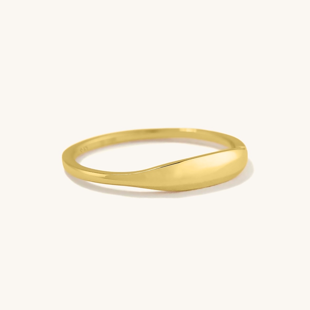 Cincin Emas 21K - Slim Signet Ring