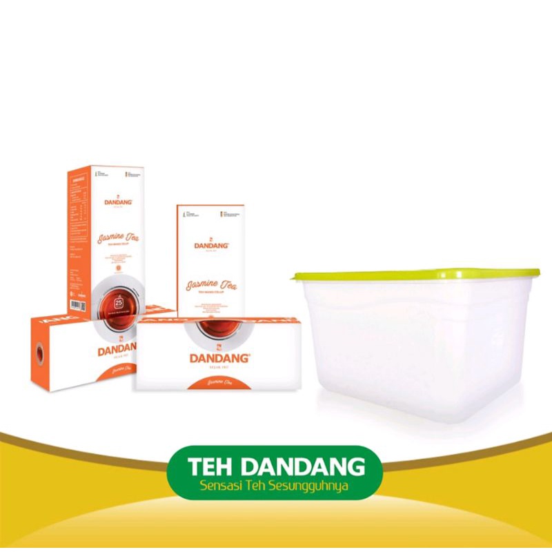 

Teh Dandang Jasmine Celup kemasan pack free Lunch Box isi 4 Pack 50gr