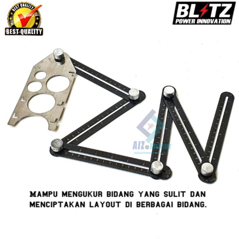 

BLITZ Penggaris Keramik 6 lipat penanda lubang dan bentuk granite