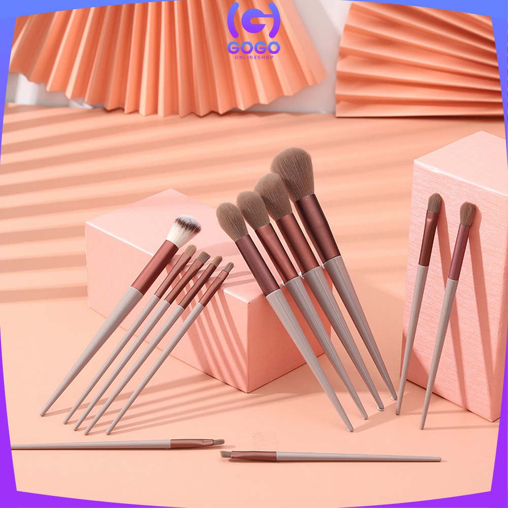 GOGO-K95 Brush Make Up Set 13PCS Dengan Tas Portable / Kuas Make Up Cosmetic Foundation Blusher Highlighter / Beauty Brush Set