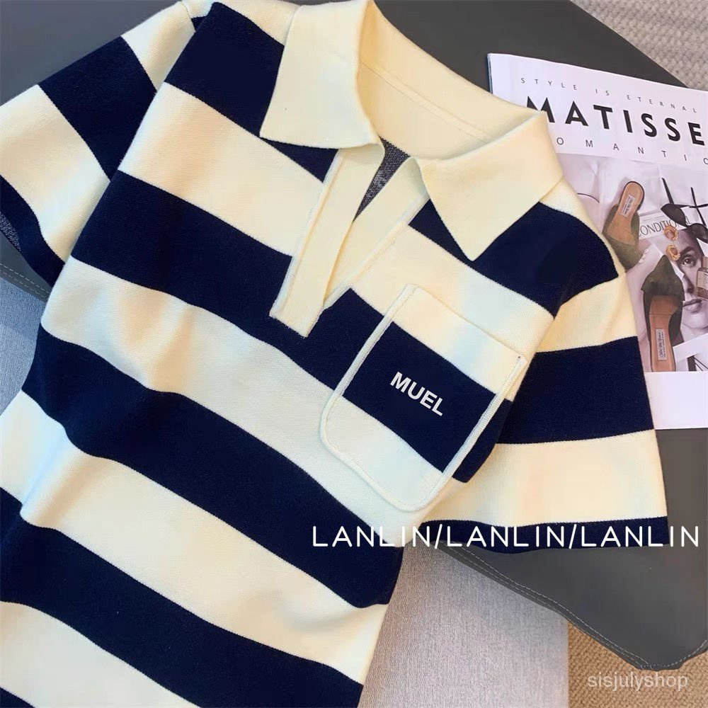 #Sisjuly# Gaun polo wanita musim panas baru Prancis retro niche rok pelangsing pinggang
