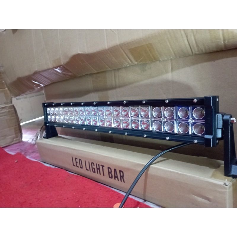 led bar 3 row 2 warna putih lampu work lamp cwl sorot LED bar LED light original brand HRJ