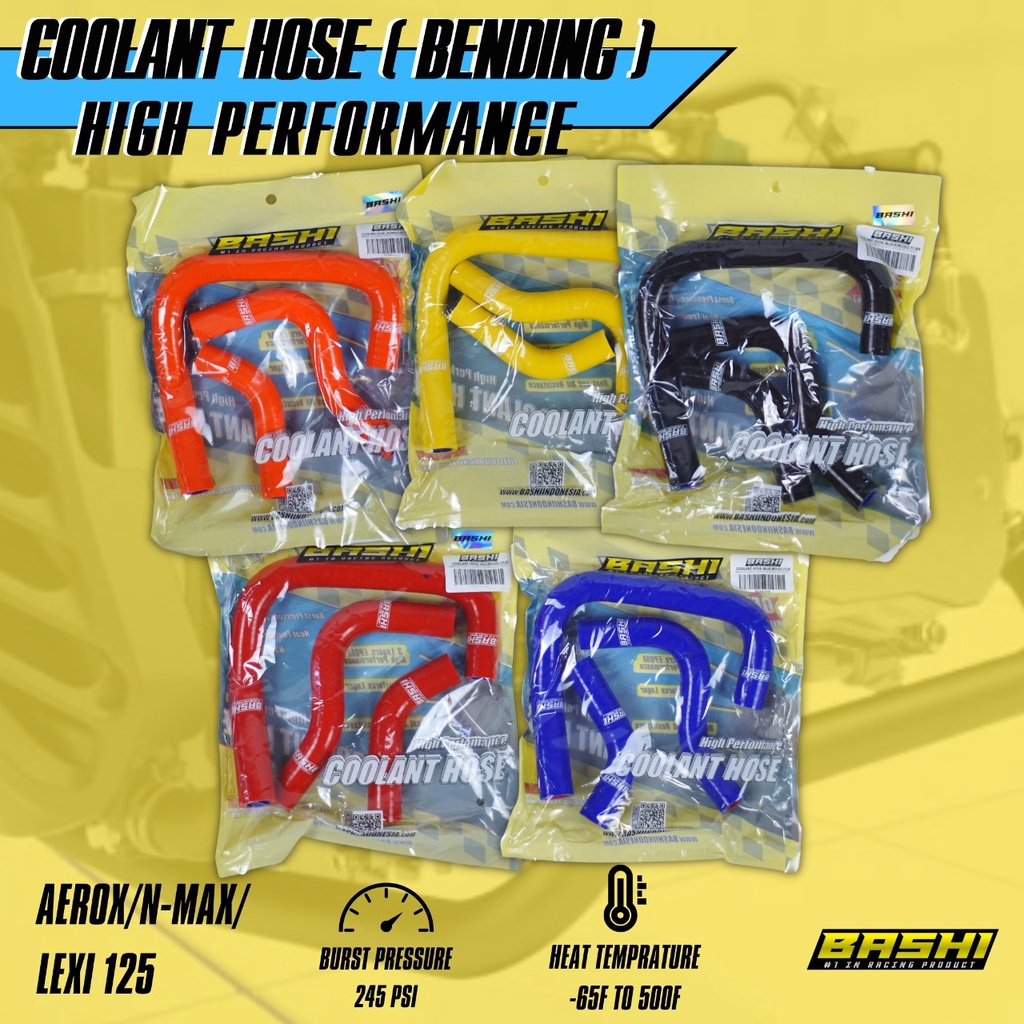 selang radiator bashi coolant hose bending yamaha nmax aerox lexi premium high performance