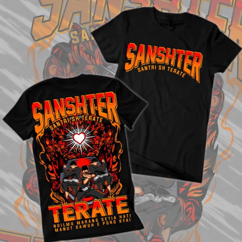 KAOS PSHT SANSHTER SANTRI SH TERATE NGILMU MARANG SETIA HATI TERATE MANUT DAWUH E PORO KYAI DESAIN T