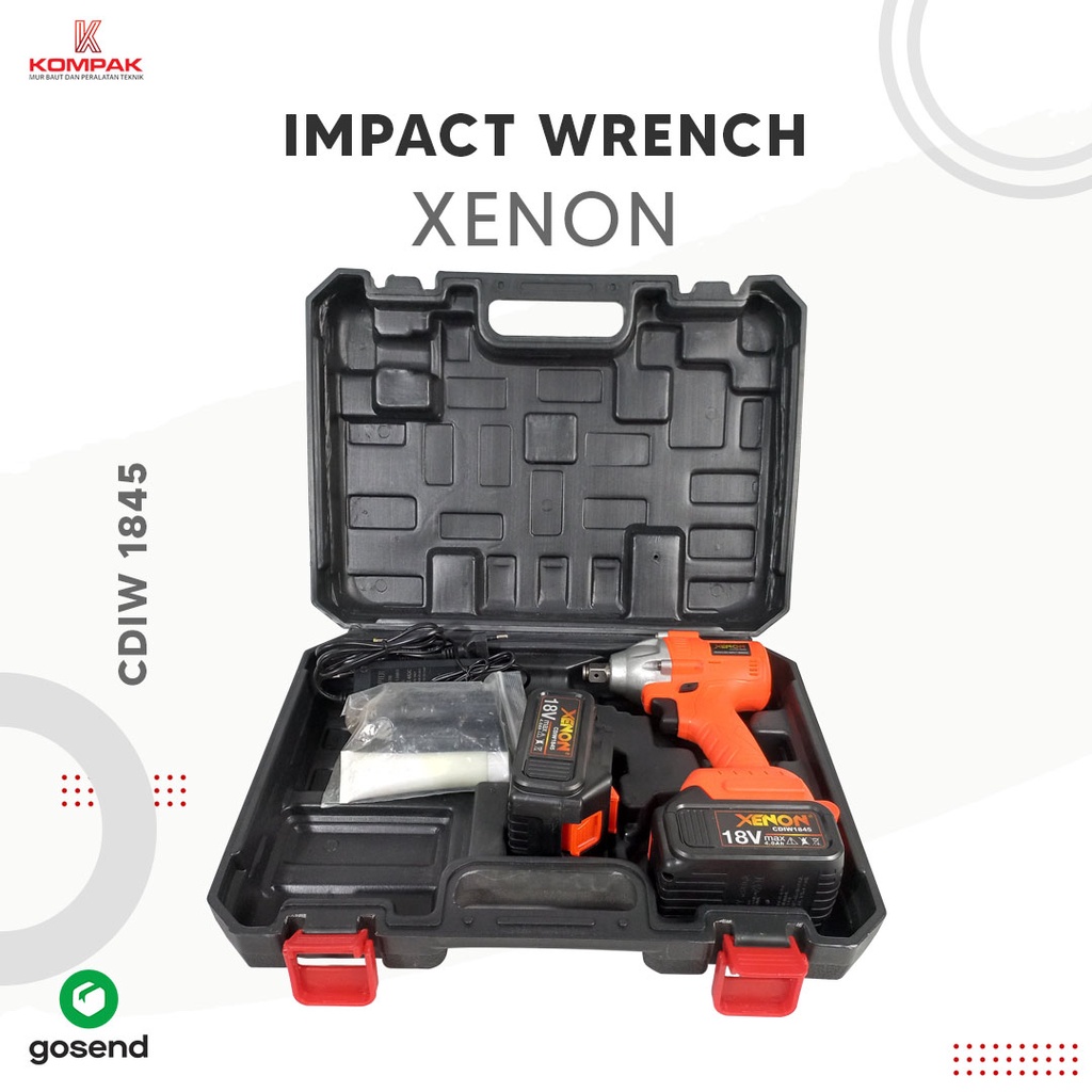 CORDLESS IMPACT WRENCH mesin impact pembuka baut Xenon CDIW1845