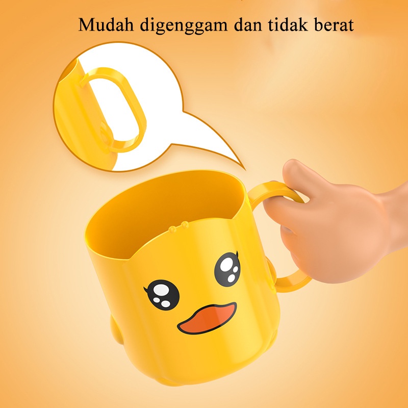 [1KG 25PCS] LBS Gelas Sikat Gigi Motif Bebek Lucu Gelas Anak Karakter Bebek Gelas Kumur Bebek Gelas Plastik