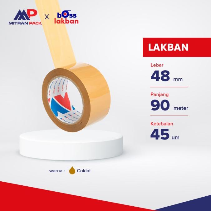 

(GJ) Lakban Bening / Coklat 90meter / 100 yard FULL x 48mm Mitran Pack