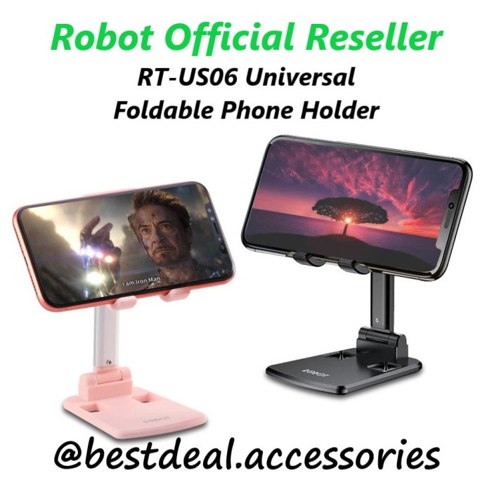 Robot Rt-Us06 Phone Holder Stand Fully Foldable Liftable (New Rt-Us05)