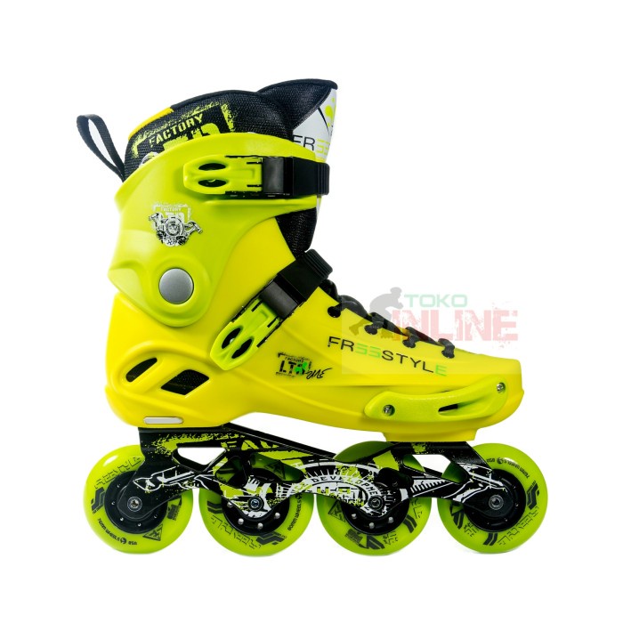 SEPATU RODA FREESTYLE FRSE ONE SLALOM INLINE SKATE - YELLOW GREEN