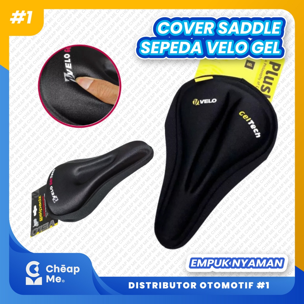 COVER Sadel Sepeda VELO Gel Tech / SARUNG JOK Sepeda VELO GEL EMPUK BANGET / Gel Saddel Jok Sepeda