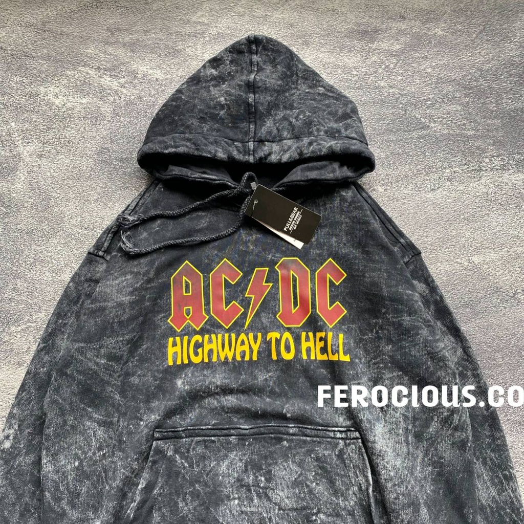 JAKET SWEATER HOODIE SANDWASH AC DC HIGHWEY TO HELL FULL TAG &amp; LABEL - BANYAK VARIAN WARNA SANDWASH BEST SELLER