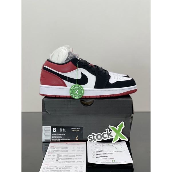 Sepatu Nike Air Jordan 1 Low Bred Toe