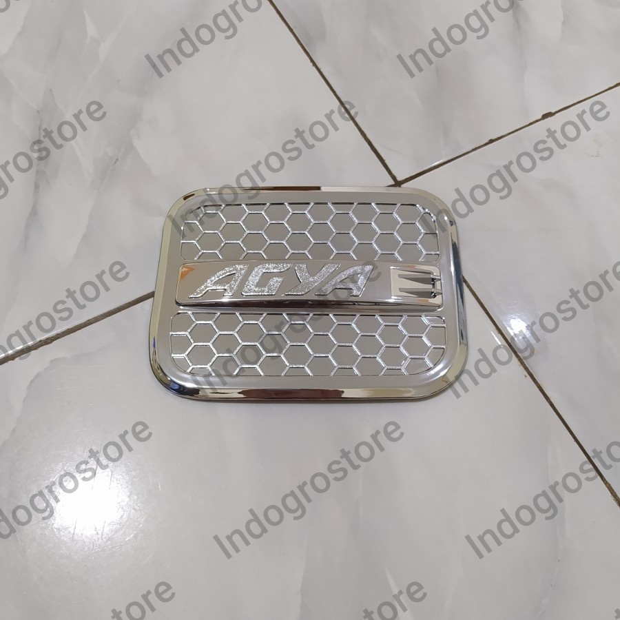 Tank Cover Tutup Tangki Bensin CHROME Mobil AGYA AYLA 2012 2013 2014 2015 2016 2017 2018 2019 2020 2021 2022