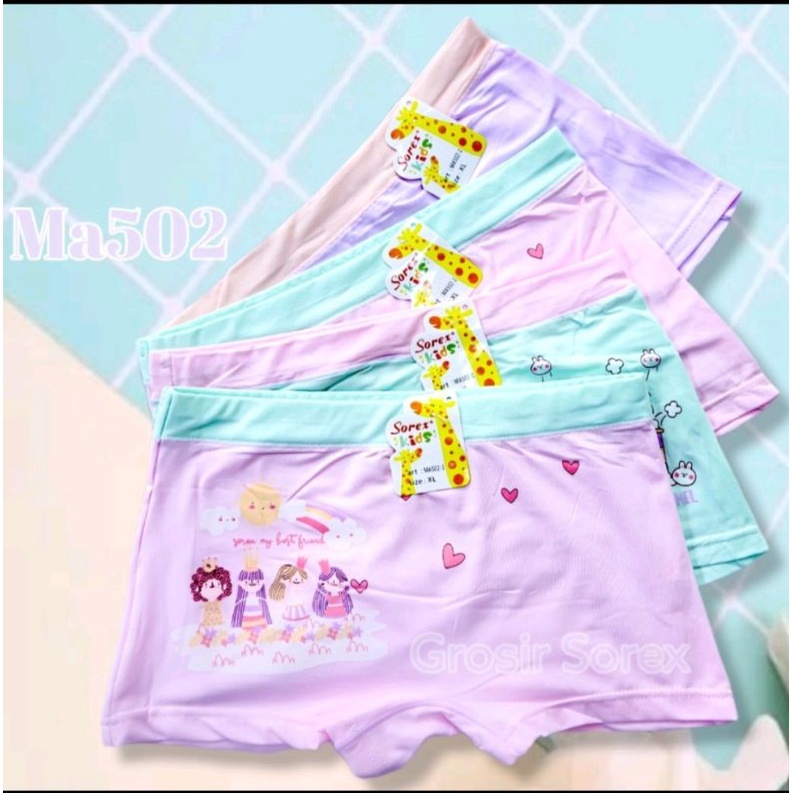 CELANA DALAM ANAK PEREMPUAN SOREX BOXER ANAK MA502-1/503 CEWE MLXL