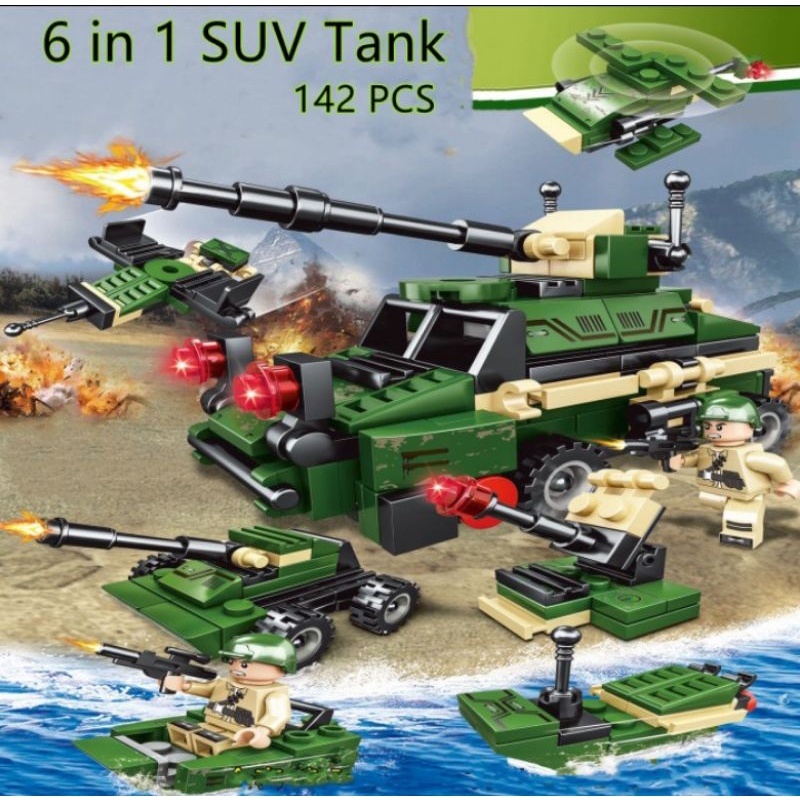 Lego edukasi anak block tank 6in1